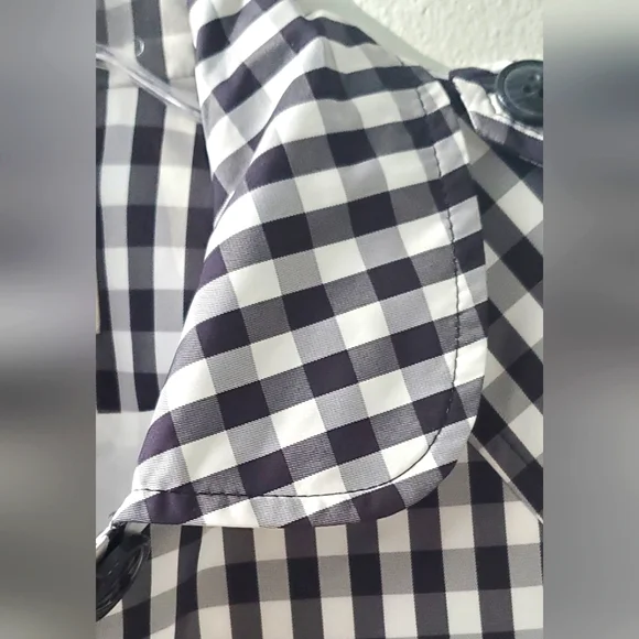 ANNE KLEIN-size 10- plaid trench coat - Knee Length Belted - Picture 11 of 12